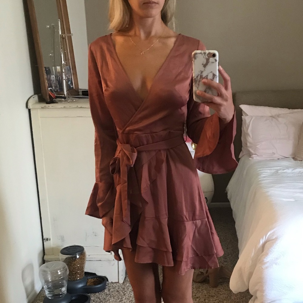 New dusty rose long sleeve dress